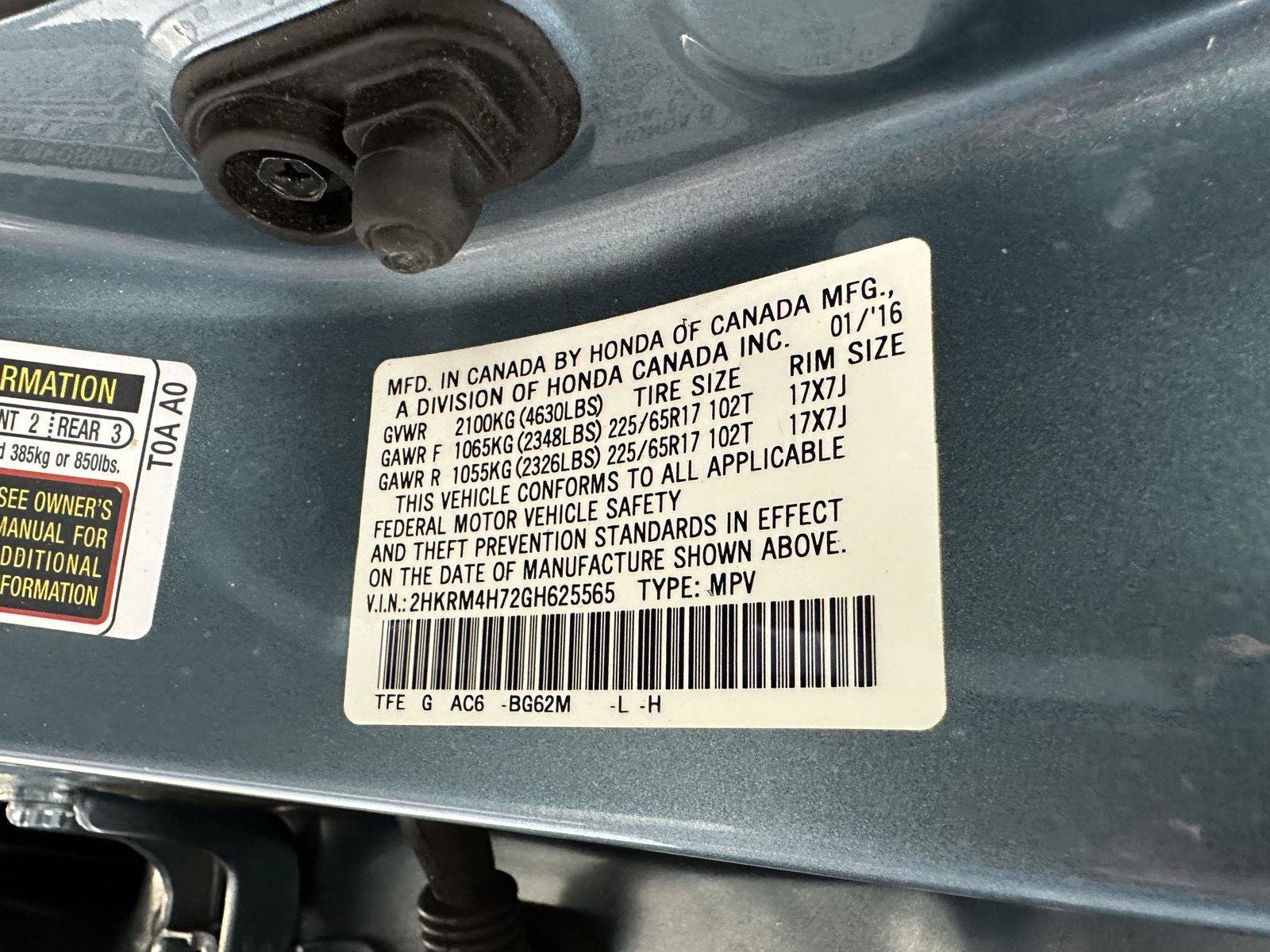 Used 2016 Honda CR-V EX-L image 16