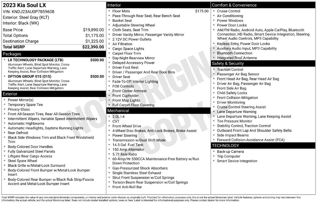 Used 2023 Kia Soul LX w/ Option Group 015 FWD image 19