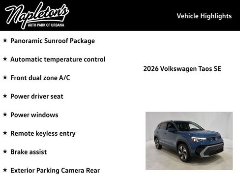 New 2026 Volkswagen Taos SE AWD/4WD image 15