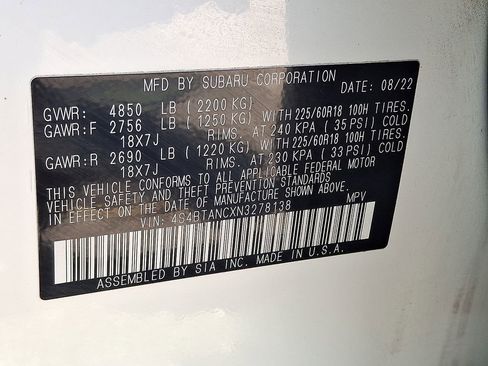 Used 2022 Subaru Outback Limited image 30