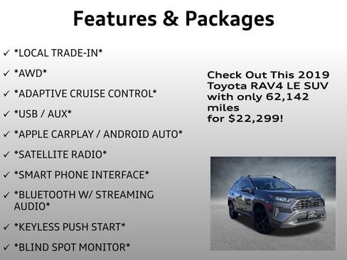 Used 2019 Toyota RAV4 LE w/ All Weather Liner Package image 4