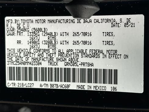 Used 2021 Toyota Tacoma TRD Off-Road w/ TRD Premium Off Road Package image 29