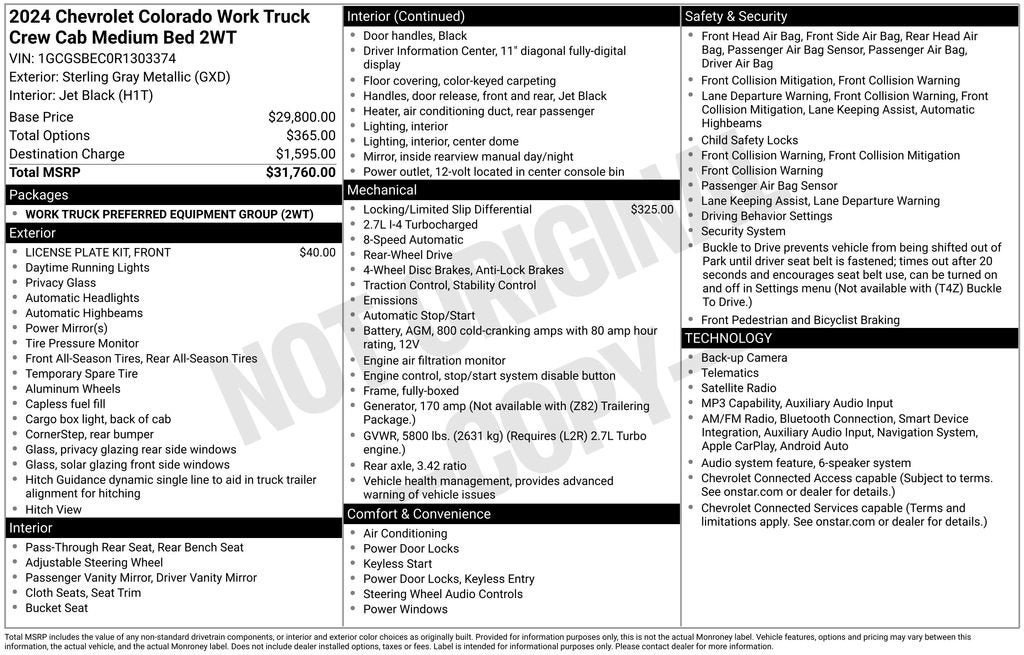 Used 2024 Chevrolet Colorado W/T RWD image 38
