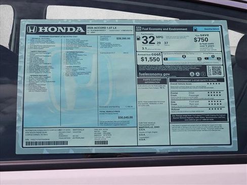 New 2026 Honda Accord LX image 17