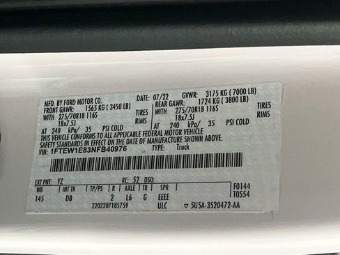 Used 2022 Ford F150 Tremor w/ Bed Utility Package image 31