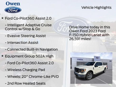 Used 2023 Ford F150 Lariat w/ Trailer Tow Package AWD/4WD image 8