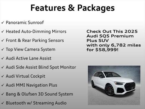 Used 2025 Audi SQ5 Premium Plus w/ Premium Plus Package AWD/4WD image 8