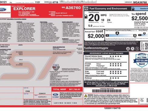 Certified 2021 Ford Explorer ST w/ Equipment Group 401A AWD/4WD image 13