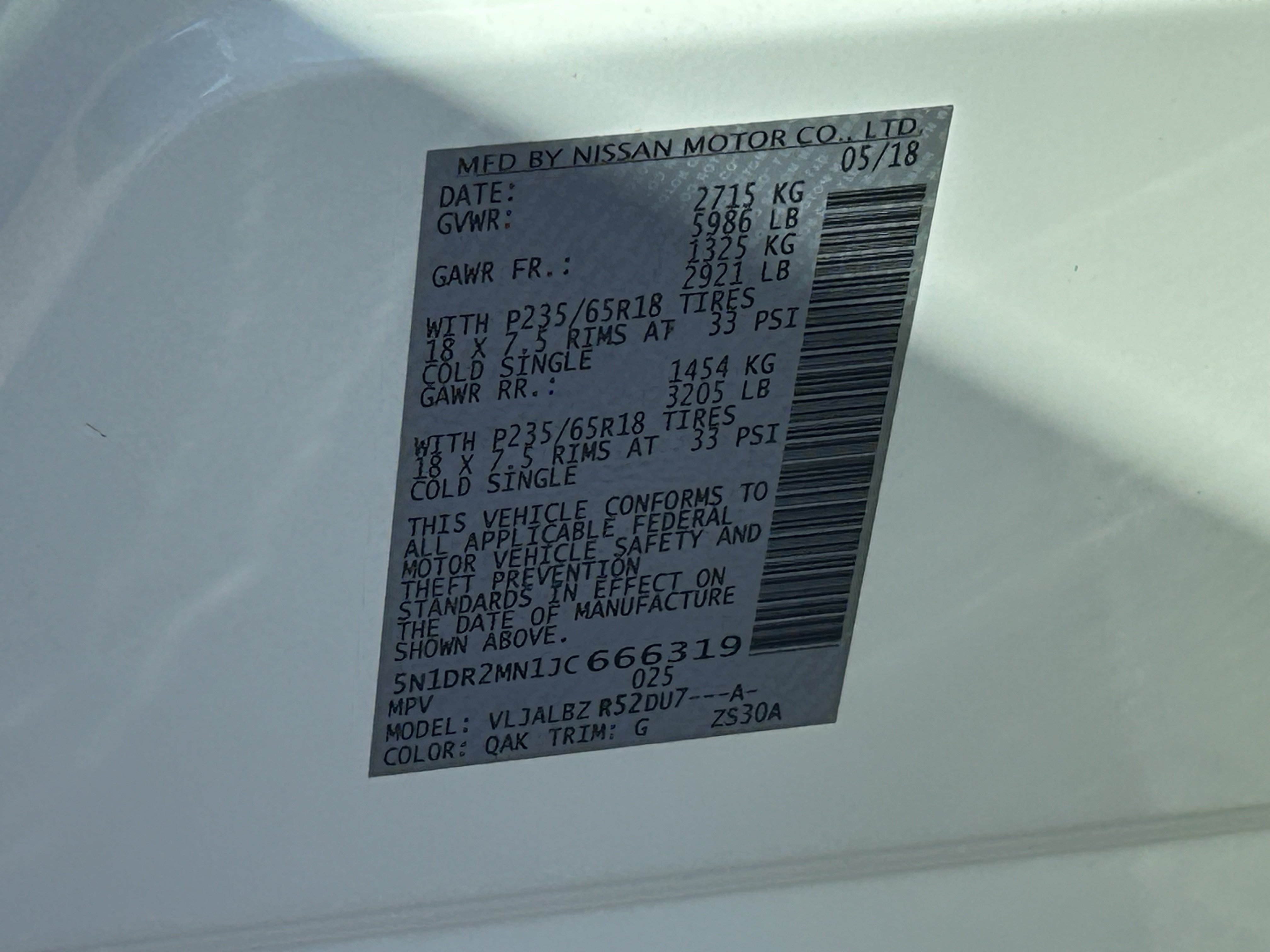 Used 2018 Nissan Pathfinder S FWD image 8