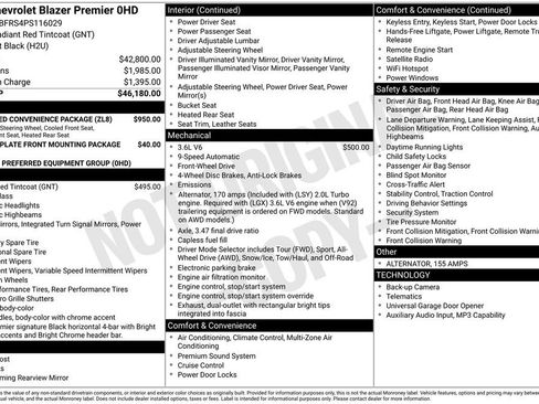 Certified 2023 Chevrolet Blazer Premier w/ Enhanced Convenience Package image 45