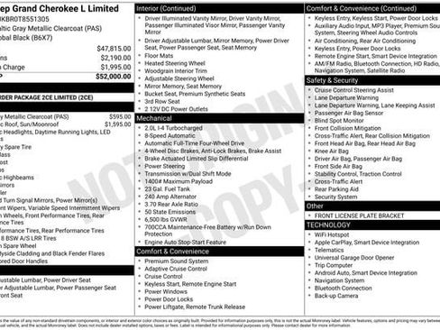 New 2026 Jeep Grand Cherokee L Limited AWD/4WD image 38