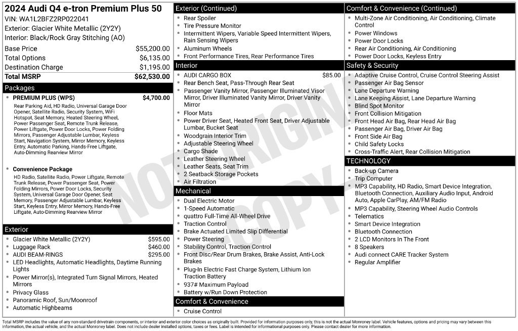 Certified 2024 Audi Q4 e-tron Premium Plus w/ Premium Plus AWD/4WD image 40