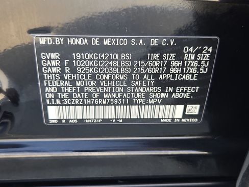 Used 2024 Honda HR-V EX-L image 36