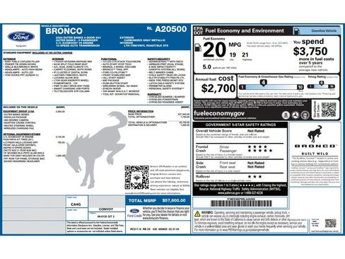 Used 2024 Ford Bronco Outer Banks AWD/4WD image 9