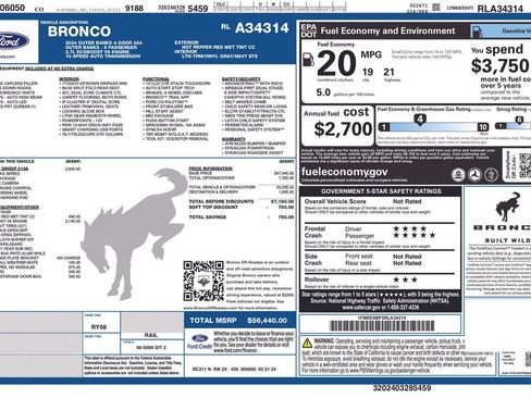 Certified 2024 Ford Bronco Outer Banks AWD/4WD image 3