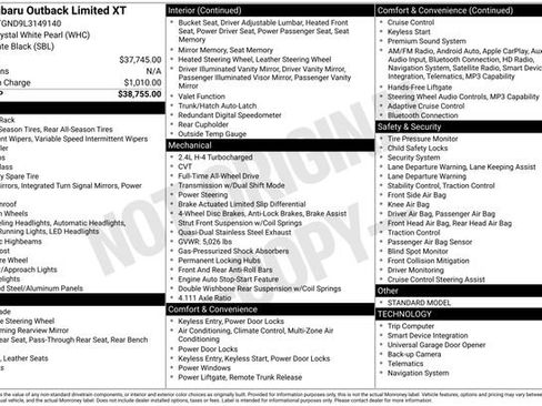 Used 2020 Subaru Outback Limited XT image 4