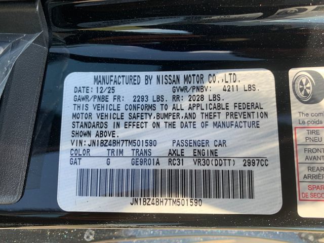New 2026 Nissan Z Performance w/ Floor Mat Package RWD image 32