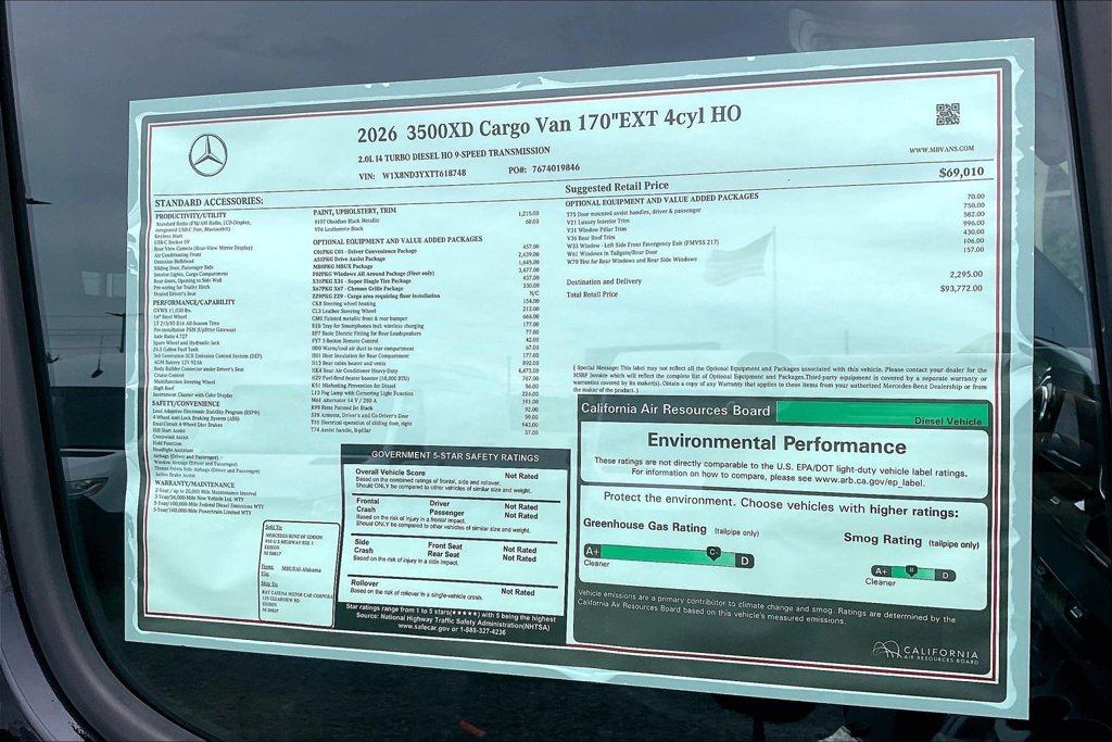 New 2026 Mercedes-Benz Sprinter 3500 image 13