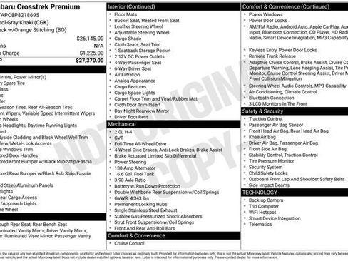 Used 2023 Subaru Crosstrek 2.0i Premium image 1