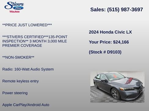 Used 2024 Honda Civic LX image 10