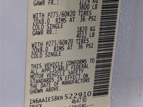 Used 2019 Nissan Titan SV w/ SV Convenience Package image 33