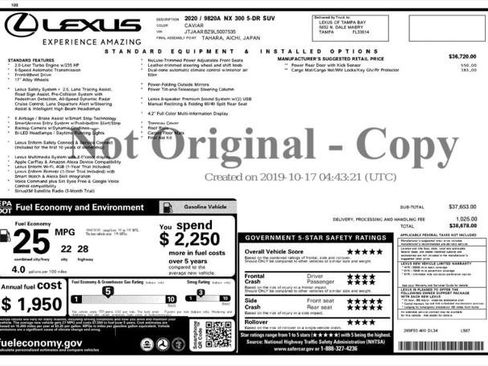 Used 2020 Lexus NX 300 FWD w/ Accessory Package 2 image 4