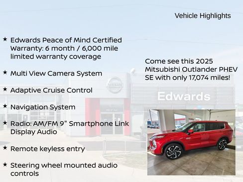 Used 2025 Mitsubishi Outlander SE AWD/4WD image 10