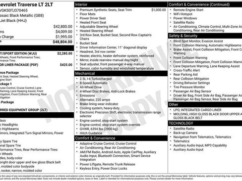 New 2026 Chevrolet Traverse LT w/ Midnight/Sport Edition AWD/4WD image 11