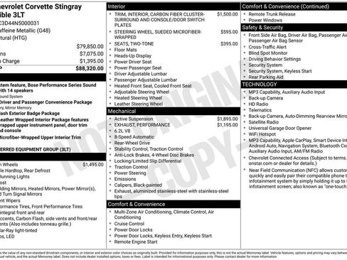 Used 2022 Chevrolet Corvette Stingray Premium Conv w/ 3LT RWD image 30