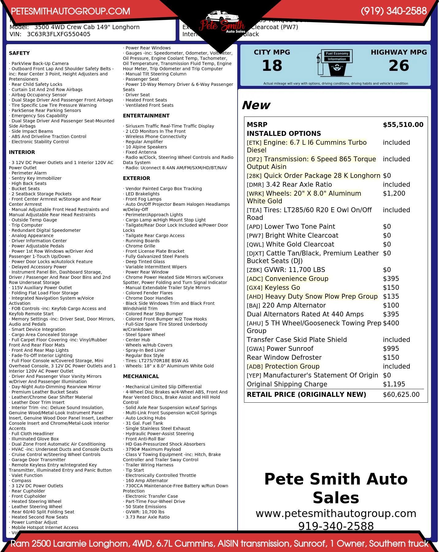 Used 2015 RAM 3500 Laramie Longhorn AWD/4WD image 74