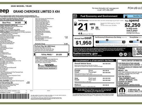 Used 2020 Jeep Grand Cherokee Limited X AWD/4WD image 3