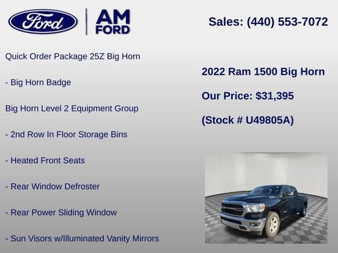 Used 2022 RAM 1500 Big Horn AWD/4WD image 6