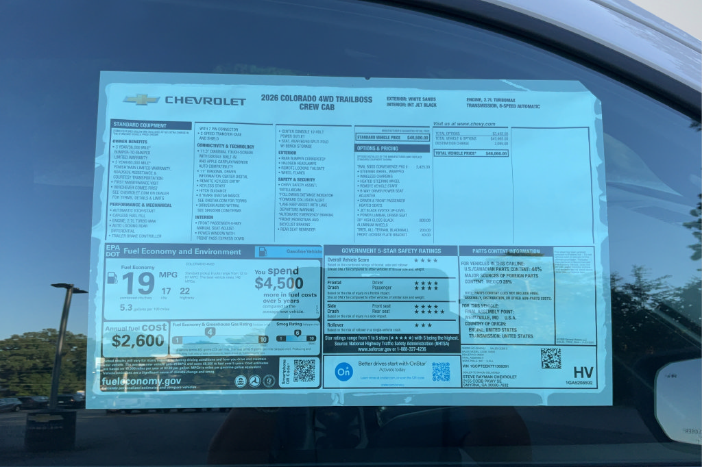 New 2026 Chevrolet Colorado Trail Boss AWD/4WD image 22