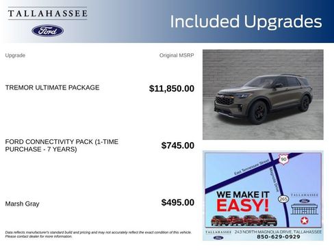 New 2026 Ford Explorer Tremor w/ Tremor Ultimate Package AWD/4WD image 3