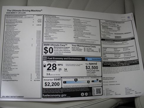 Used 2026 BMW X1 xDrive28i w/ Technology Package AWD/4WD image 22