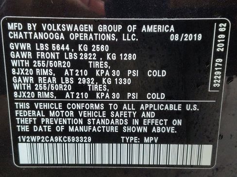Used 2019 Volkswagen Atlas SE FWD image 33
