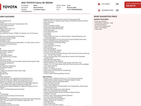 Used 2022 Toyota Camry SE image 3