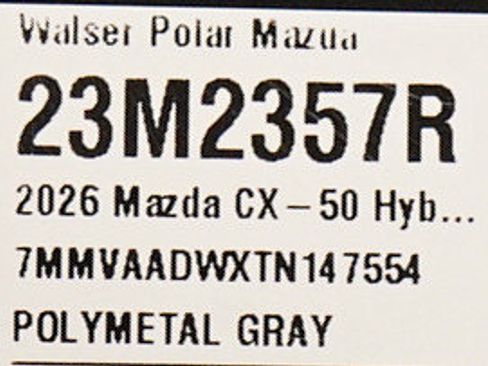 Certified 2026 MAZDA CX-50 AWD 2.5 Hybrid w/ Cargo Package image 32
