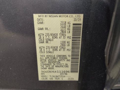 Used 2020 Nissan Murano SV image 33