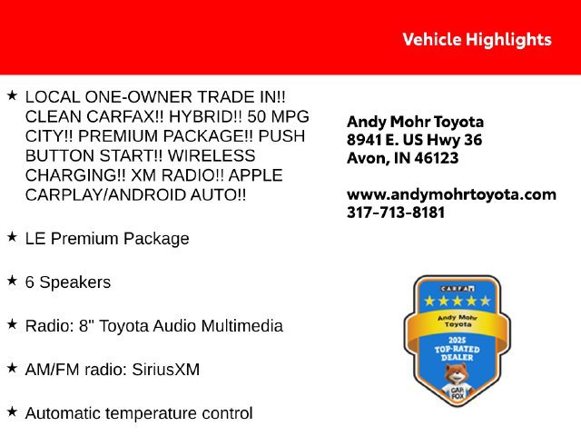 Used 2026 Toyota Corolla LE w/ LE Premium Package FWD image 2