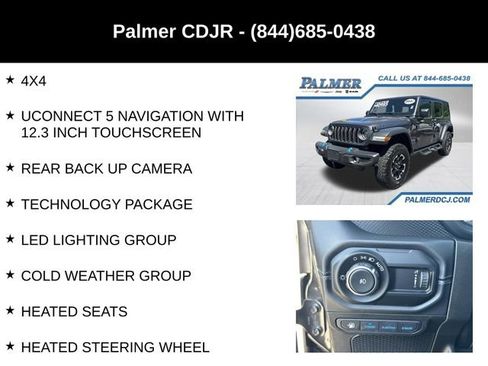 Used 2024 Jeep Wrangler Unlimited Rubicon 4xe w/ Technology Group image 6