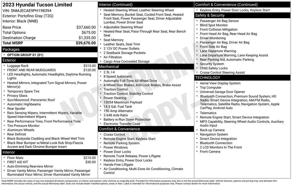 Certified 2023 Hyundai Tucson Limited AWD/4WD image 7