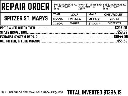 Used 2017 Chevrolet Impala LT w/ Leather Package image 5