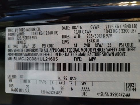 Used 2017 Lincoln MKC Select w/ Select Plus Package FWD image 33