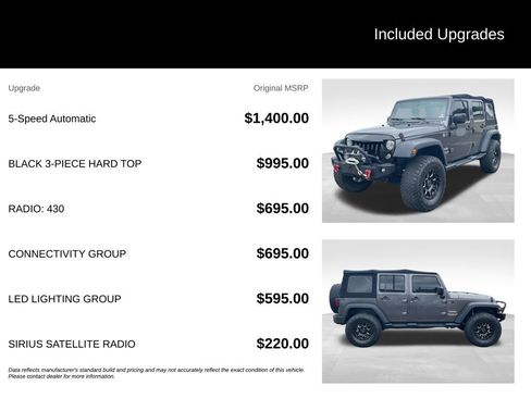 Used 2017 Jeep Wrangler Unlimited Sport w/ Connectivity Group AWD/4WD image 10