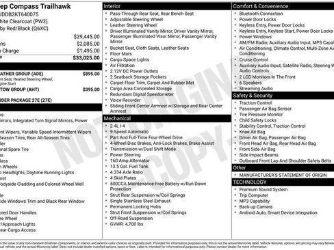 Used 2019 Jeep Compass Trailhawk w/ Cold Weather Group image 2