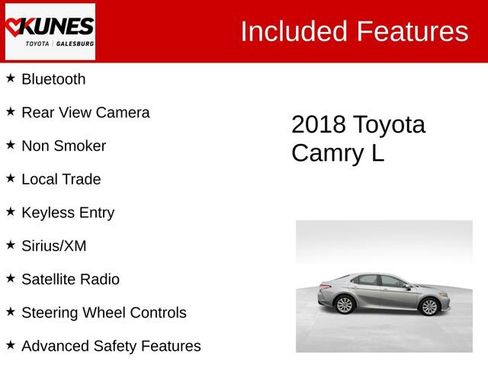 Used 2018 Toyota Camry L image 2