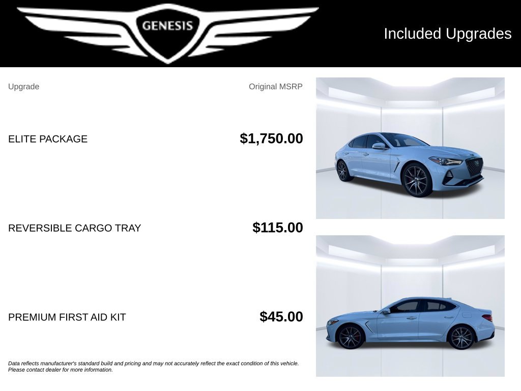Used 2019 Genesis G70 3.3T Advanced w/ Elite Package RWD image 2