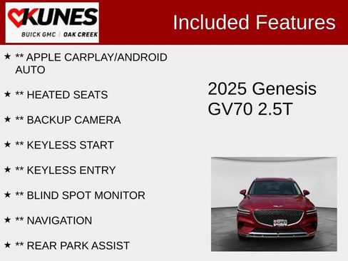 Used 2025 Genesis GV70 2.5T AWD/4WD image 2