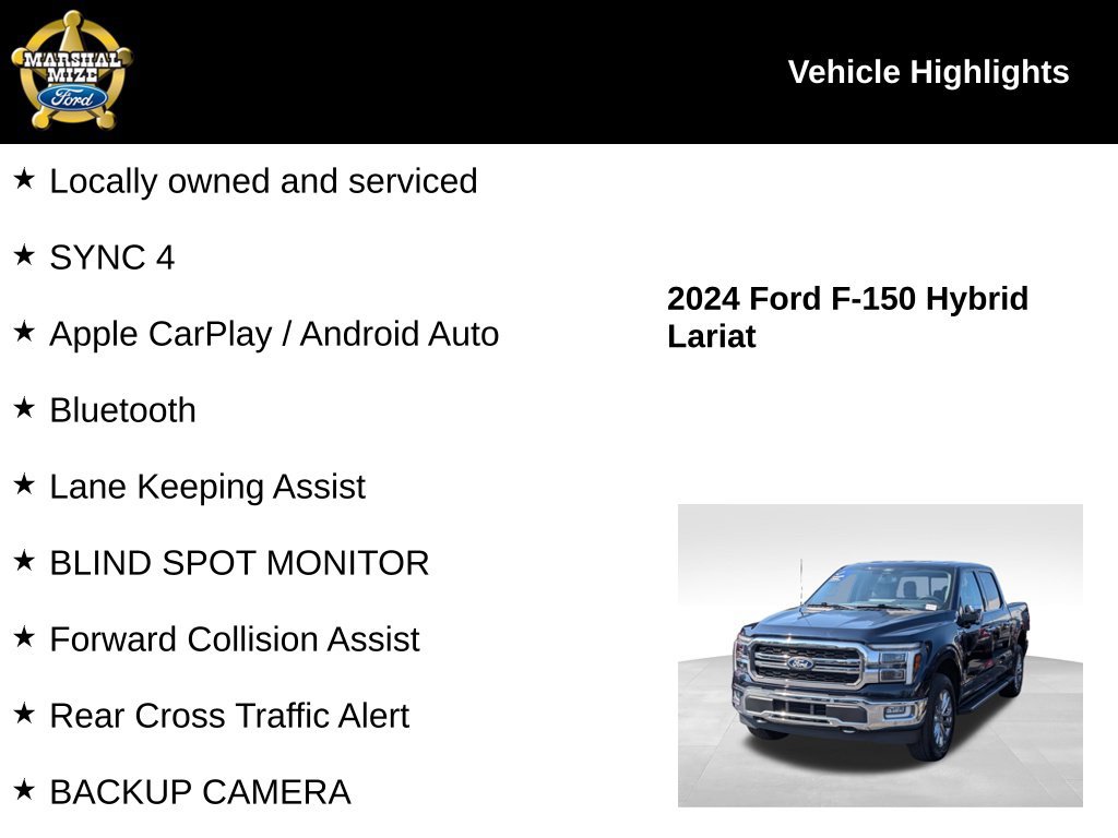 Certified 2024 Ford F150 Lariat w/ Equipment Group 502A High AWD/4WD image 2